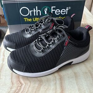 EDGEWATER BY ORTHOFEET size 9.5 x-wide black NEW FOR CUSTOM ORTHOTICS